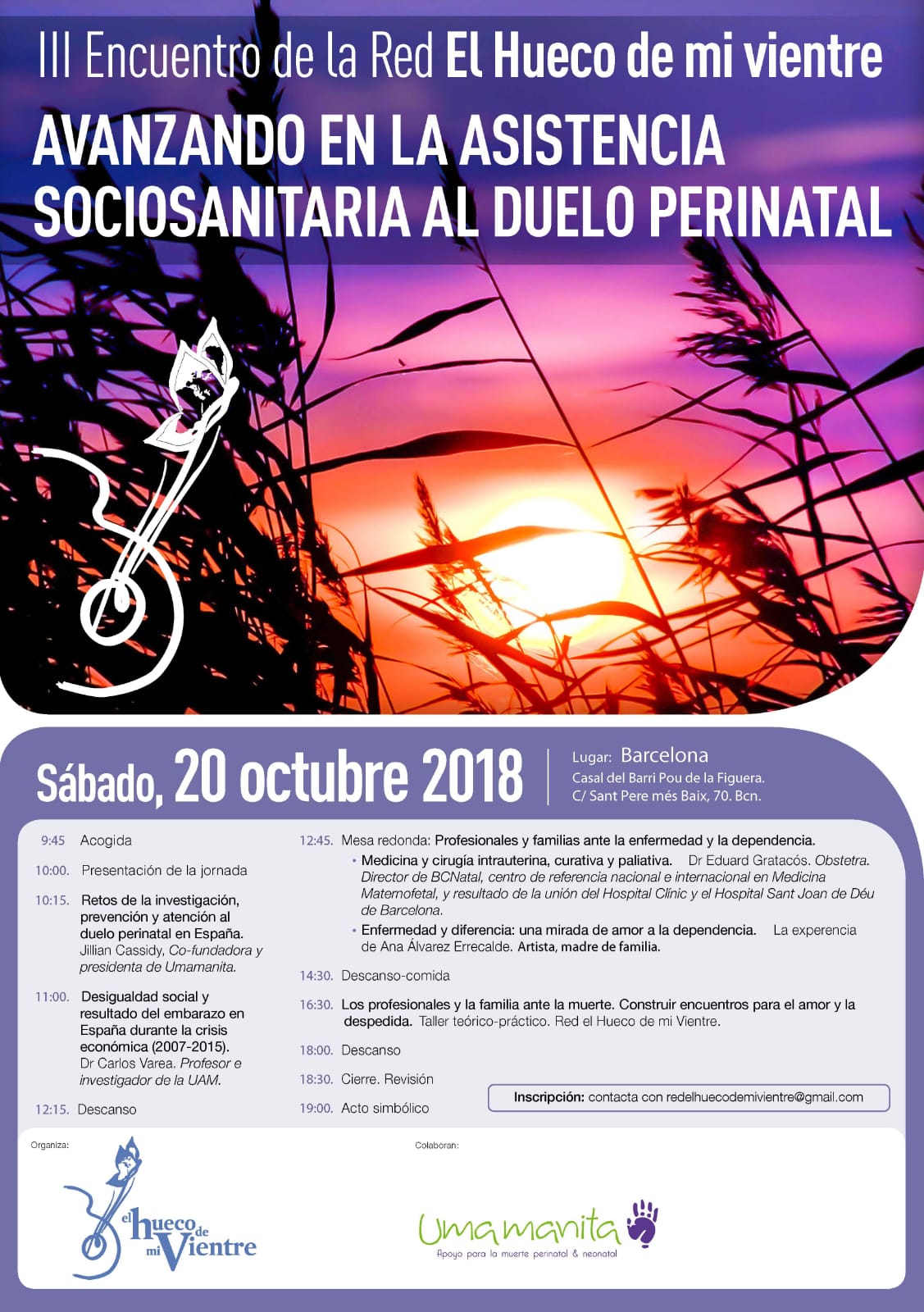 Encuentro duelo perinatal Familiae Psicología